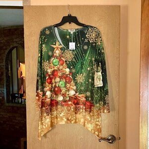 NWT Boho knit Christmas/Holiday top